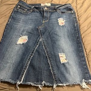 Handmade jean skirt from pants